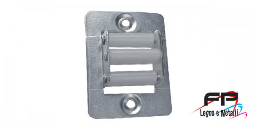 Guidacinghia verticale con 3 rullini in plastica